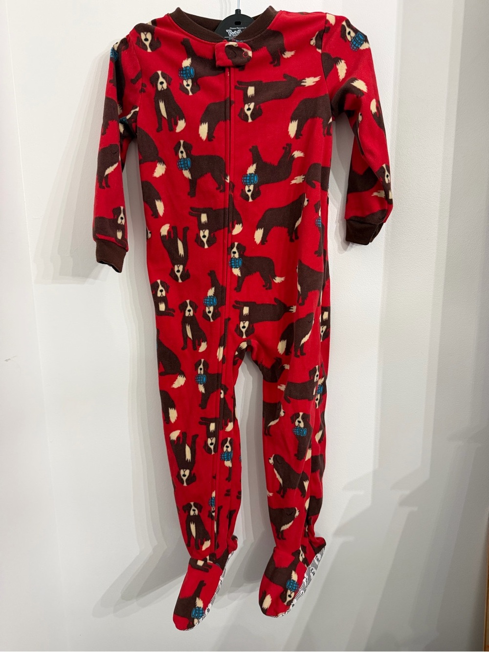 NWT Carter's Toddler 4T Red Dog Fleece Footed Pajamas – 1-Piece Sleeper